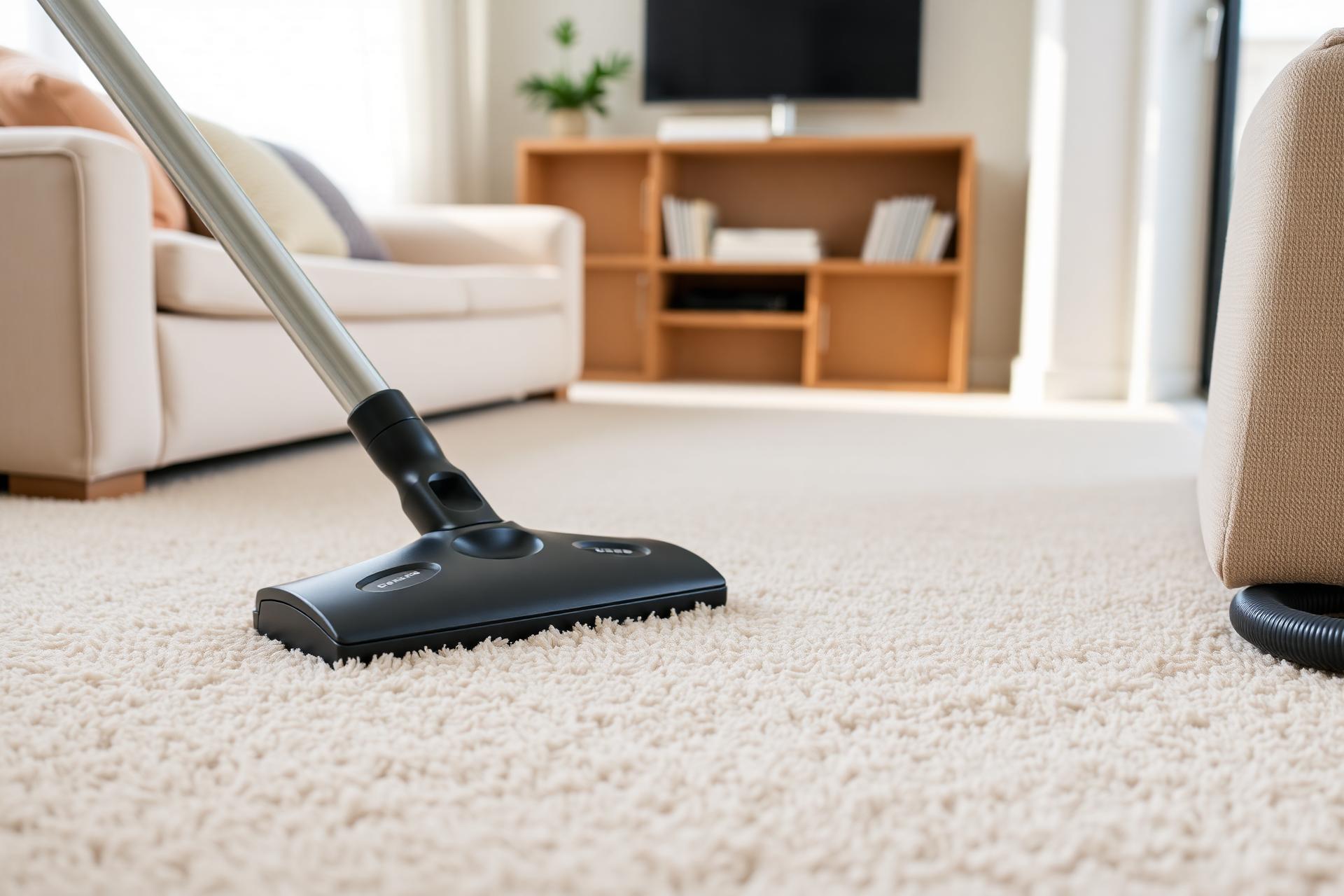 Freshly cleaned plush carpet